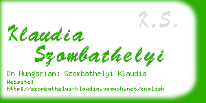 klaudia szombathelyi business card